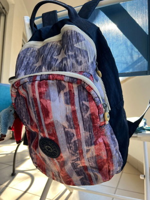 Kipling Seoul backpack used with stars and stripe print