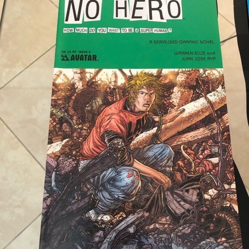 No Hero set of 6 comics 1,3-7 new, Warren Ellis, Juan Jose Ryp