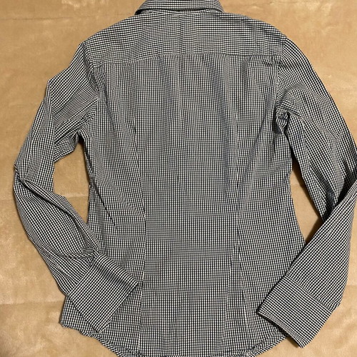 Benetton women's fitted checkered shirt size S like new