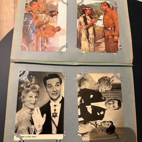 Album with collectible star photos used