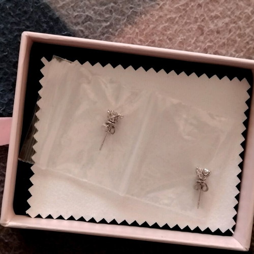 Moissanite silver earrings 0.5 carats new
