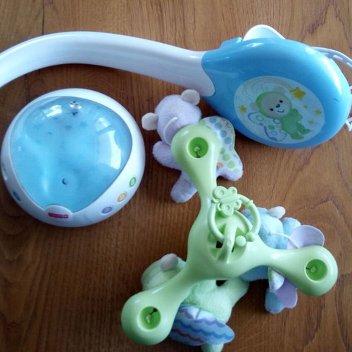Fisher Price Μόμπιλε Κούνιας και Καροτσιού μεταχειρισμένο με μουσική και προτζέκτορα