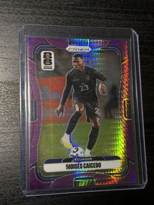 Moises Caicedo 2026 Panini Prizm Fifa World Cup Purple Hyper card like new