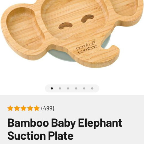 Σετ φαγητού μωρού Bamboo Bamboo με πιάτα, ποτήρι και κουτάλι