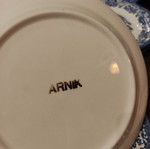 Vintage Arnik English Plates Set of 12 used, countryside design