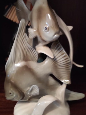 Porcelain fish like new, old authentic from Czechia
