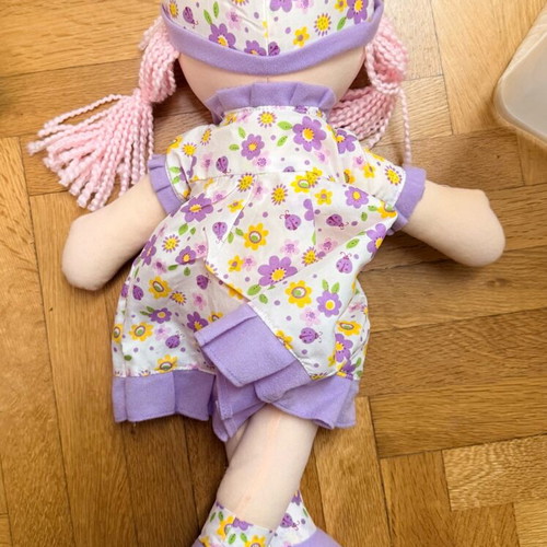 Fabric doll like new with floral dress