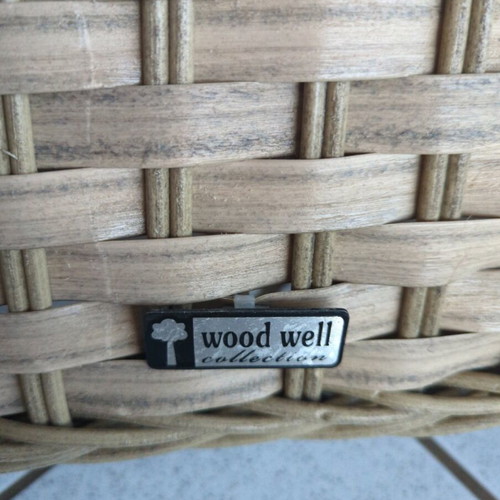Garden loveseat used without cushions