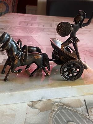 Bronze Achilles statue used with marble base
