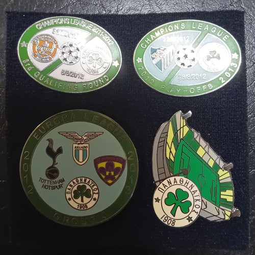 Panathinaikos 2012-2013 set of 4 football pins