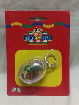 Mickey Mouse/Dinosaur Moving Keychain like new, Mickey Kids 1990