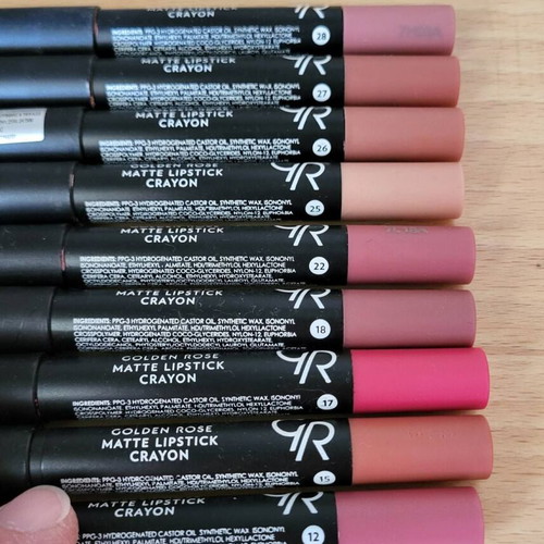 Golden Rose matte lipsticks pack of 9 like new