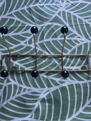 Black & Gold Metall Wall Coat Hook like new