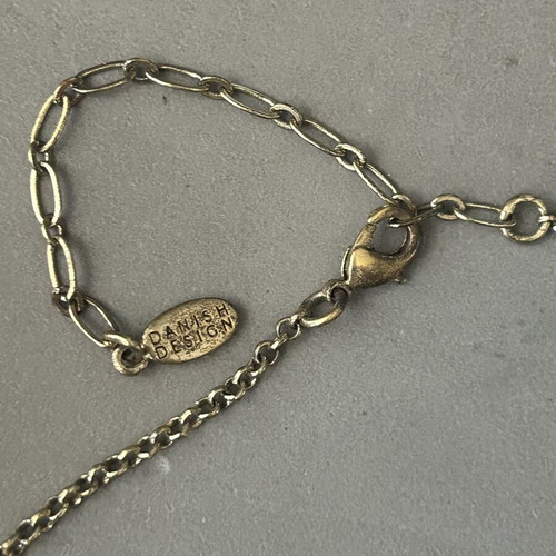 Pilgrim Gold Owl Necklace like new with diamond details