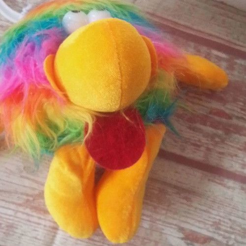 Plush hairy toy Crazy Rainbow Boing Boing PMS Toys used