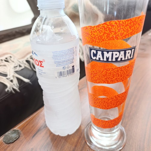 Campari vintage collectible glasses set of 10 used from the 1980s