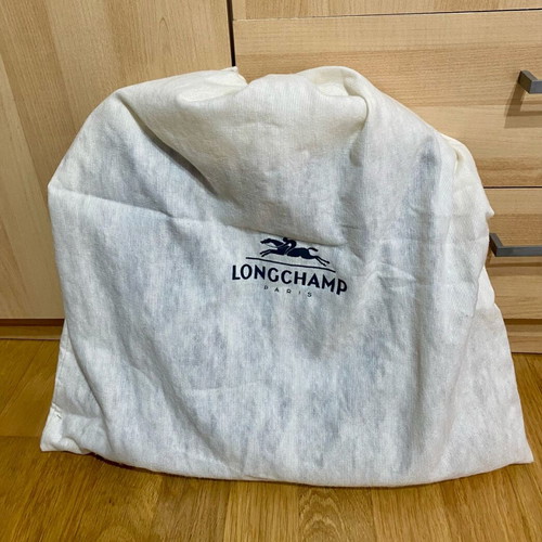 Longchamp leather shoulder bag like new, black