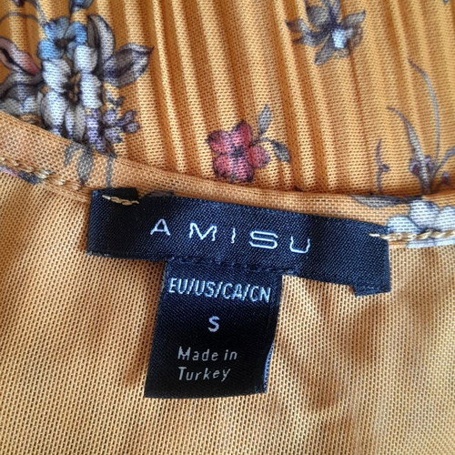 Lingerie-style top like new, colorful yellow, size S