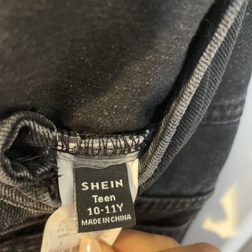 SHEIN black denim salopette new for 10-11 years