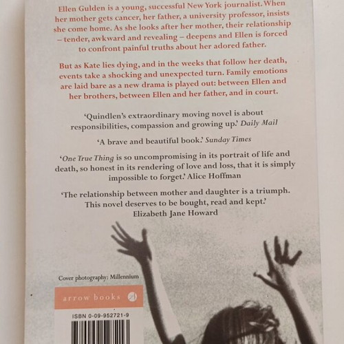 One True Thing novel by Anna Quindlen