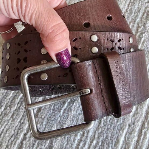 Calvin Klein καφέ ζώνη μεταχειρισμένη 4.5cm μέγεθος Μ