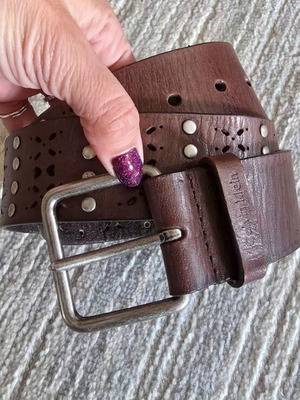 Calvin Klein καφέ ζώνη μεταχειρισμένη 4.5cm μέγεθος Μ