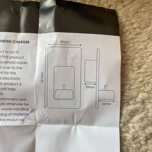 ProofVision wall charger for electric toothbrush new, white
