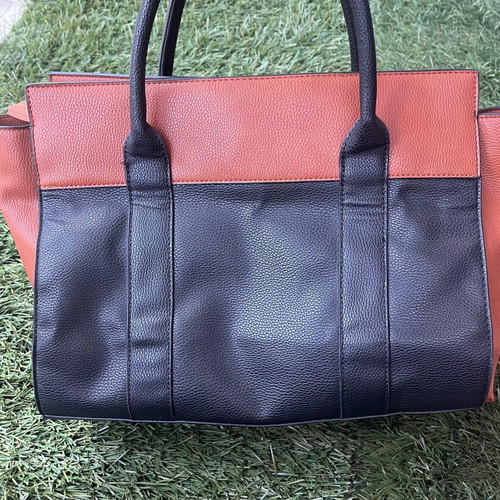 Justeab women's shoulder bag like new, natural leather, black and brown