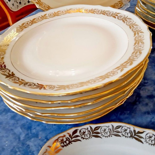 Porcelaine P.F.C. de France porcelain set 15 pieces vintage 1960