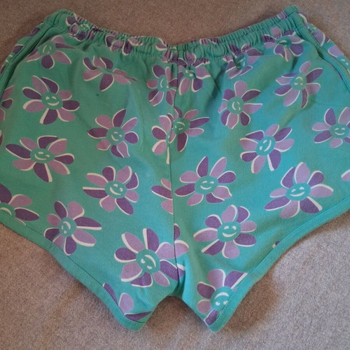 Girls' set like new, pink and green, terry fabric bustier