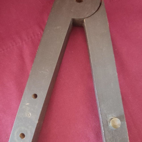 Large wooden divider used, about 49 cm, incomplete with brass parts
