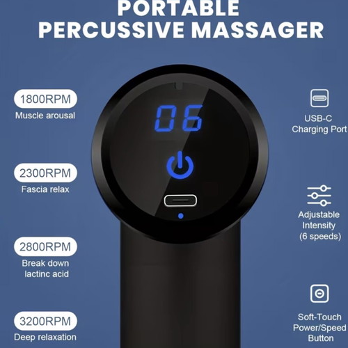 Massage gun new with 4 interchangeable heads and USB-C charging