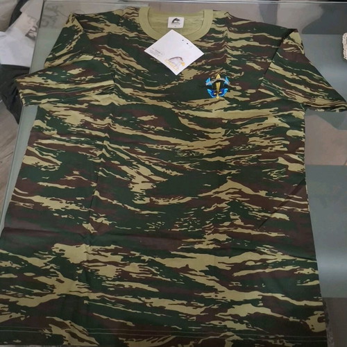 Tshirt with army embroidery new, 100% cotton, size L, green