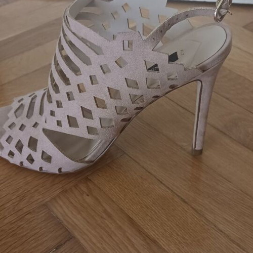 Mango Matilda high-heeled sandals new pink suede