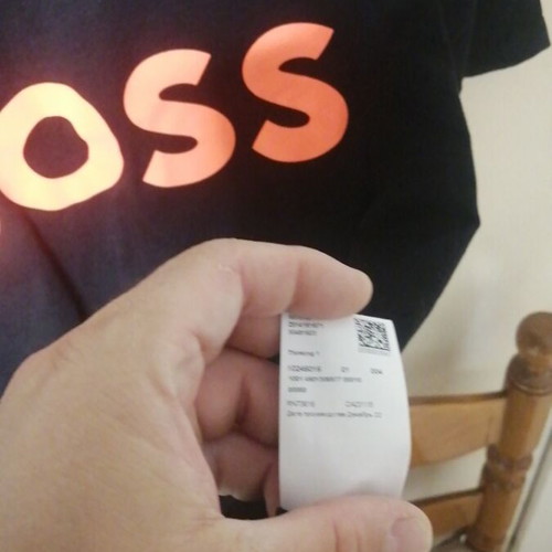 Boss unisex t-shirt, size XL, black and orange