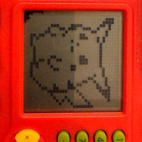 Pokémon Pokédex console used with dead pixels