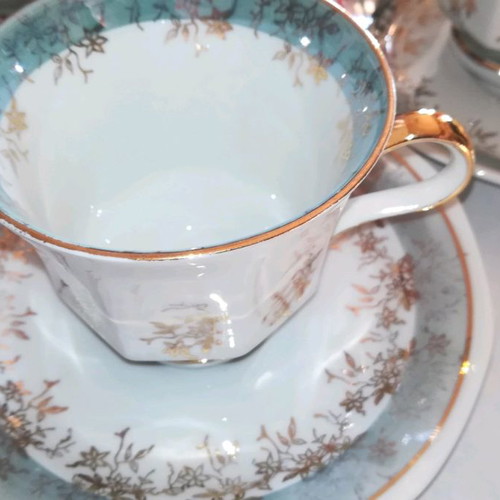 Zajecar Yugoslavia cups used, set of 12, vintage porcelain