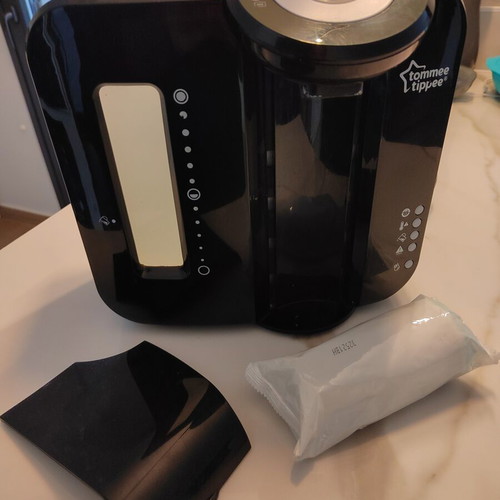 Tommee Tippee Perfect Prep baby milk maker used with new sealed filter