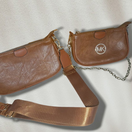 Brown women's shoulder bag like new, two bags in one