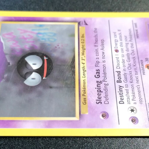 Pokémon Gastly Base Set 2 2000 card used, common, excellent condition
