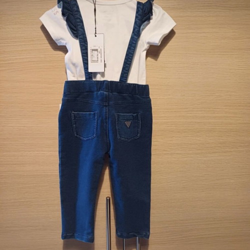 Guess baby salopette with blouse new, size 12 months