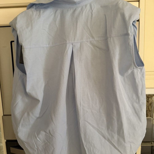 H&M Light Blue Oversized Shirt with Shoulder Pads, Like New