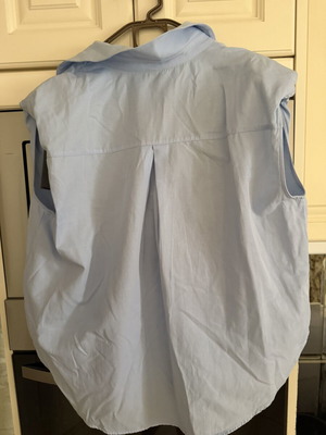H&M Light Blue Oversized Shirt with Shoulder Pads, Like New