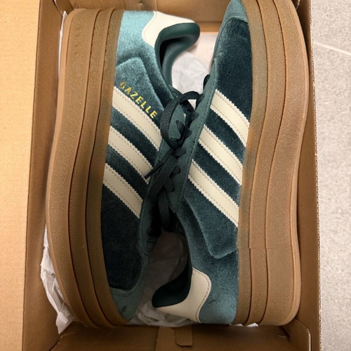 Adidas Originals Gazelle Bold W new, size 38 2/3, green and gold