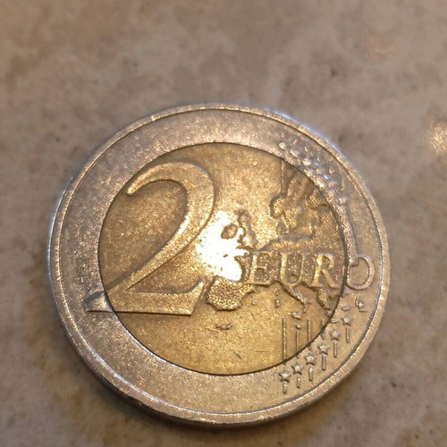 Greek commemorative 2 euro coin 2020 used with errors