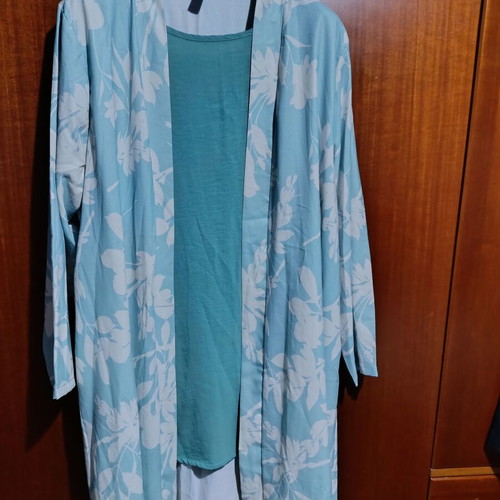 Set blouse and pants like new, new collection, turquoise