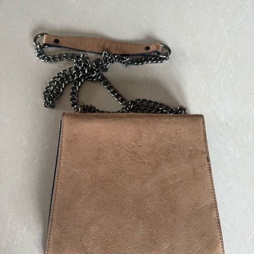 Veta shoulder bag used, gray and brown