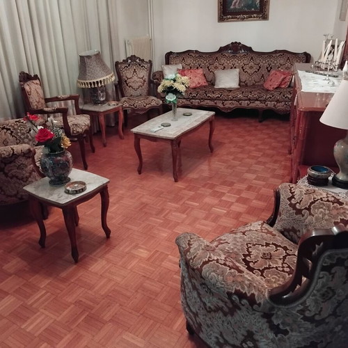 Ludoviko living room set with sofa, chairs and marble tables