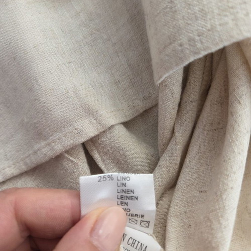 Blouse S-M new, beige viscose linen with adjustable straps