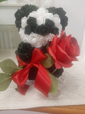 Decorative teddy bear with rose new